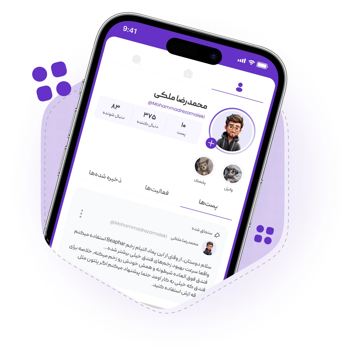 پروفایل کاربر در دامبین‌گرام